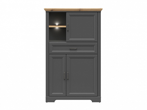 ЖАСМИН шкаф REG3D1S с подсветкой (графит/дуб артизан)